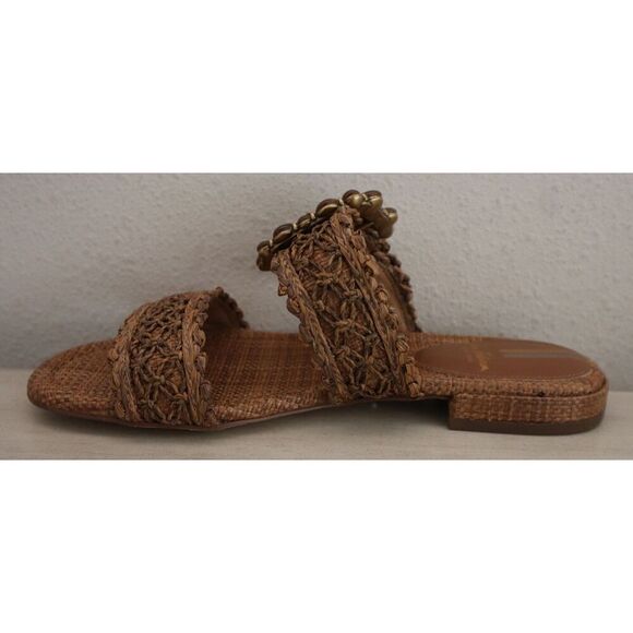 Sam Edelman J0187F2251 WMNs Sz 7M Dark Natural Raffia Elisa 2-Strap Sandals - Picture 6 of 15